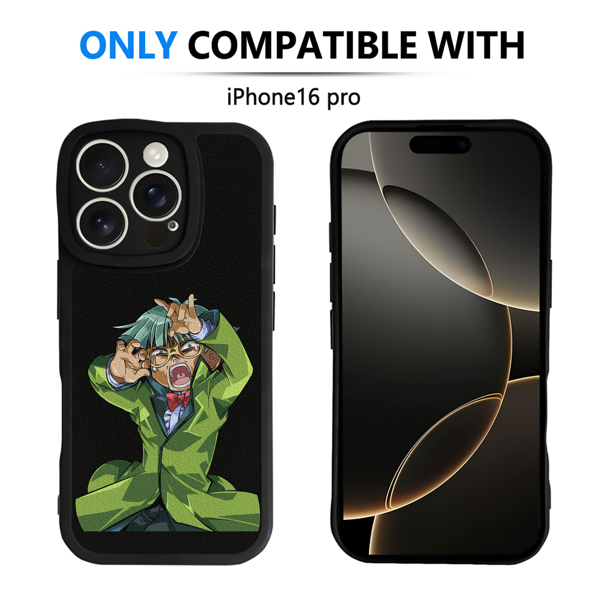 （画像用） 遊☆戯☆王 Yu-Gi-Oh! 【iPhone 16シリーズ対応】シリコンスマホケース（レザー調） 材質：シリコン